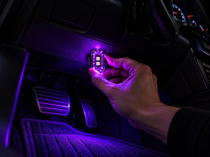 Pressing a light pod under the dashboard